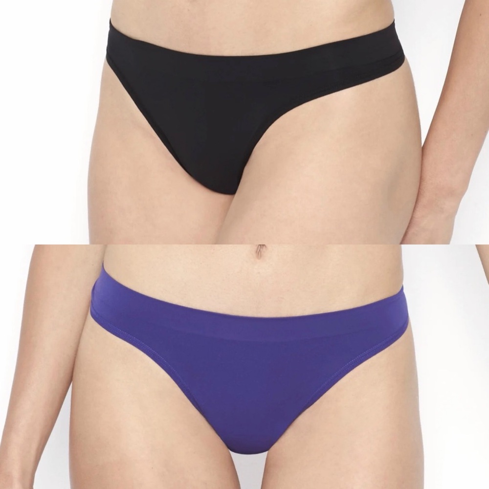 BeMe New York Set of 2 Seamless Flat front Seamless Thong Underwear Small NWT